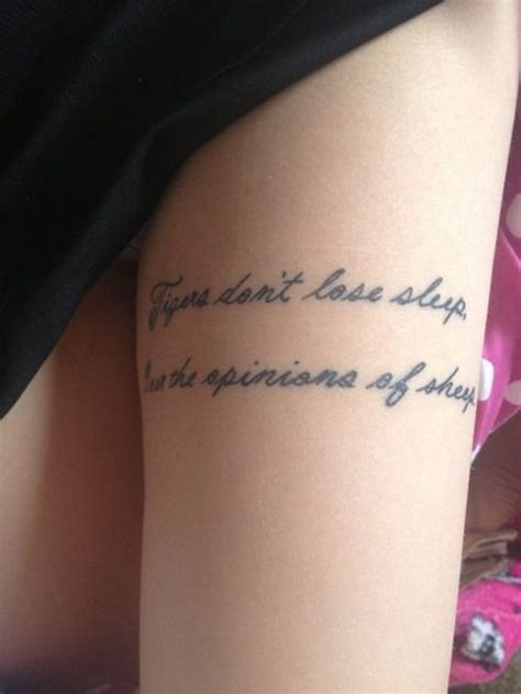 Simple Thigh Tattoos For Women Small