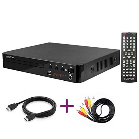 Make sure the dvd cables will reach the tv from the shelf you choose. Compact DVD Player, LONPOO HD DVD Player for TV Support ...