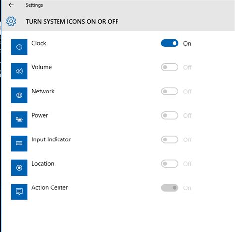 System Icons Greyed Out For Windows 10 Microsoft Community