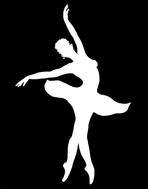 Dancing Ballerina White Silhouette Painting By Irina Sztukowski