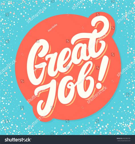Great Job Banner Stock Vector Royalty Free 492385195 Shutterstock