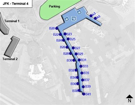 New York Kennedy Airport Jfk Terminal 4 Map