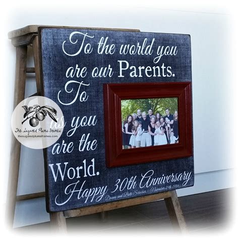 Great gifts for parents to be. Parents Anniversary Gift 30th Anniversary Gifts 50th