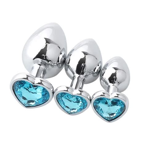 Large Size Heart Base Button Sliver Stainless Steel Butt Plug Buy Toys Sex Adultanal Plug