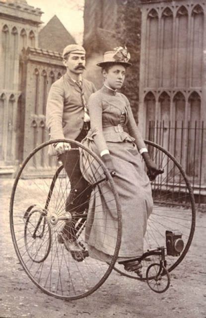 Victorian Couple On A Tandem Bicycle C 1890s Antique Photos Vintage