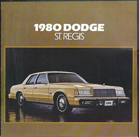 1980 Dodge St Regis Sales Brochure Standard Sedan And Touring Edition