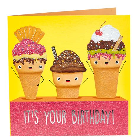 Buy Birthday Card Ice Creams For Gbp 099 Card Factory Uk