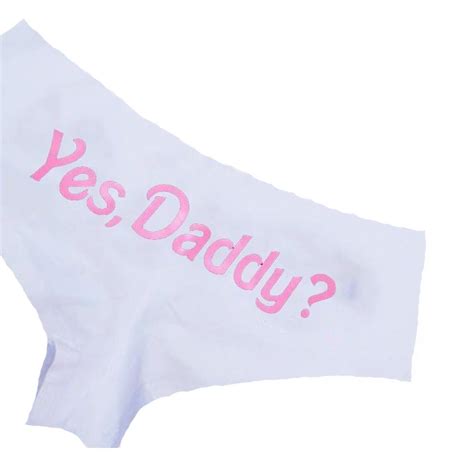 Buy Women Sexy Yes Daddy Prints Naughty Briefs Panties Underwear Soft