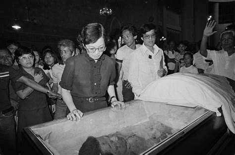 Ninoy aquino's grave is laid at manila memorial park where his wife, cory, was also laid when she died on august 1 comment(s) for this post today in history: The Marcos Era and the People Power Revolution timeline ...