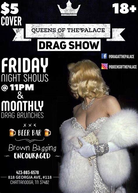 Friday Night Drag Shows And Monthly Drag Brunches At The Palace Theater In Downtown Chattanooga