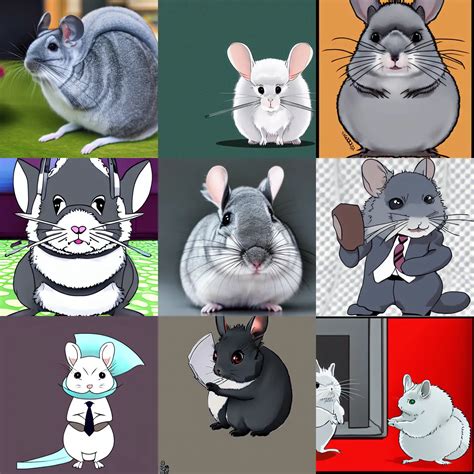A Chinchilla Wearing A Business Suit Anime Style Stable Diffusion