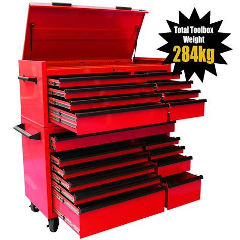 Maxim 54 Red Toolbox Top Chest And Roll Cabinet Combo With 18 Drawers