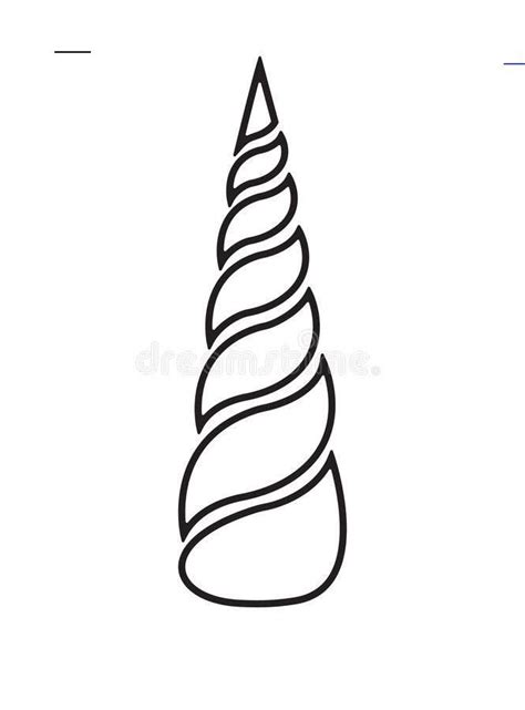 Unicorn Horn Coloring Page - #unicornhorns - Unicorn Horn Coloring Page