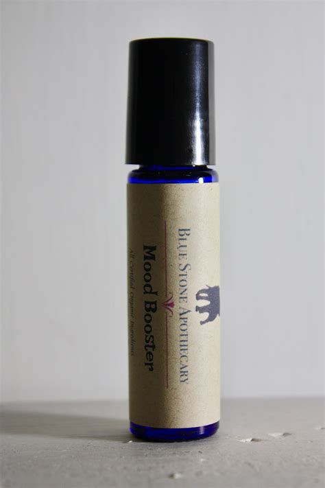 Organic Mood Booster Essential Oil Roll On Blend Blue Stone Apothecary