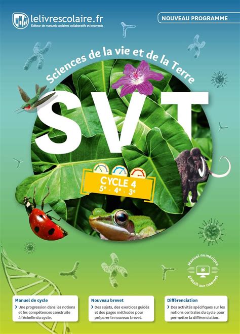 SVT Cycle 4 Lelivrescolaire Fr Science Et Vie Manuel Scolaire Cycle