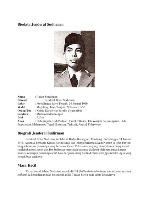 Biografi Jenderal Sudirman Pdf