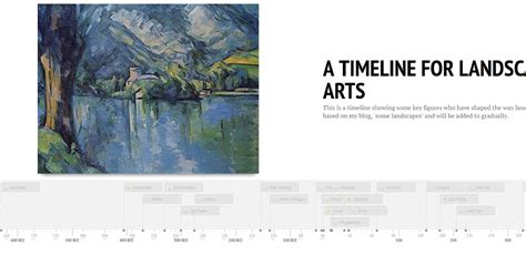 Some Landscapes A Timeline For Landscape In The Arts
