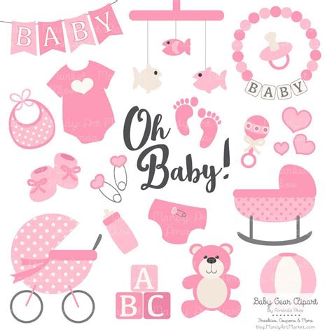 Premium Baby Clipart And Vectors In Pink Pink Baby Clip Art Baby Girl