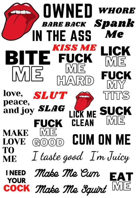 Set Of Xrated Temporary Tattoos For Adults Sexy Fetish Etsy