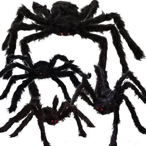 Halloween Spider Decorationshalloween Realistic Hairy Spiders Set
