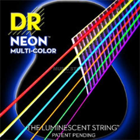 Dr A Guitar Strings 10 48 Hi Def Neon Multi Color Mca 10 Music Store