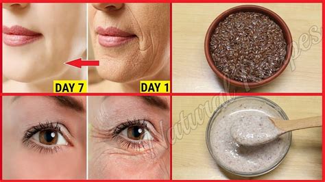 Anti Aging Facial Mask Of Flaxseed Wrinkles Removal To Look Younger