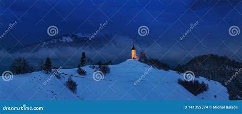 Panoramic View Of Beautiful Winter Wonderland Mountain Scenery In The
