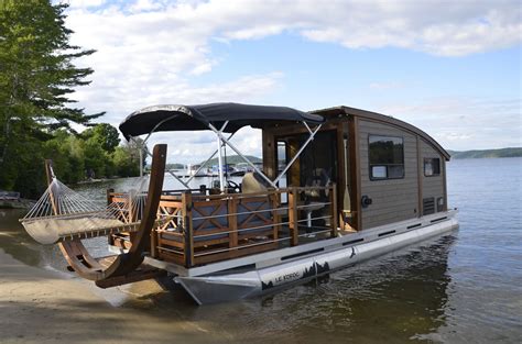 This Stunning Floating House Features a Huge Deck and a Hammock Hanging