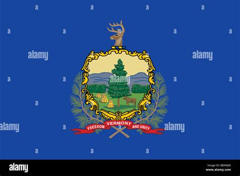 Vermont State Flag Stock Photo Alamy