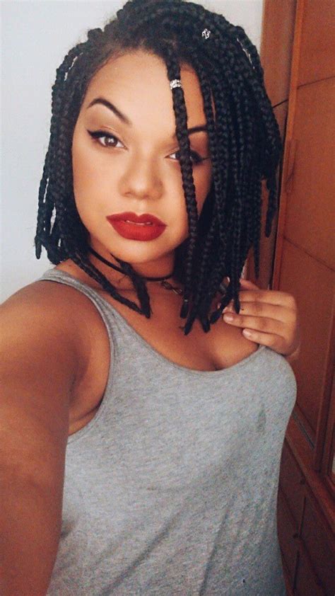Styling your braids doesn't always require an updo. 19 Lively Short Box Braid Styles for Any Woman - HairstyleCamp