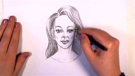 How To Draw A Woman Face With Pencil Cc Youtube