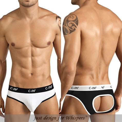 2015 New Mens Sexy Jockstrap Back Empty Briefs Underwears Cotton Male