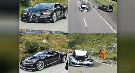 Bugatti Chiron And Porsche 911 Cabrio Crash In Switzerland
