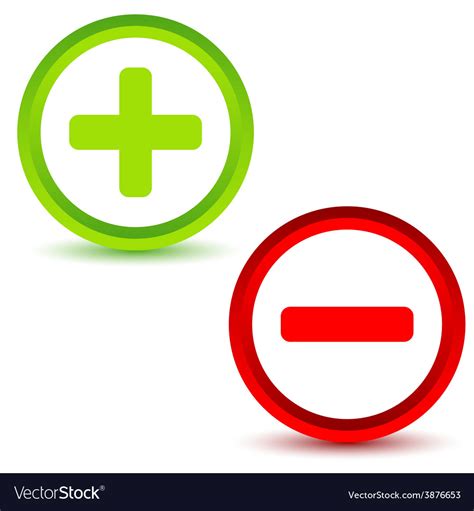 Plus And Minus Icons Royalty Free Vector Image