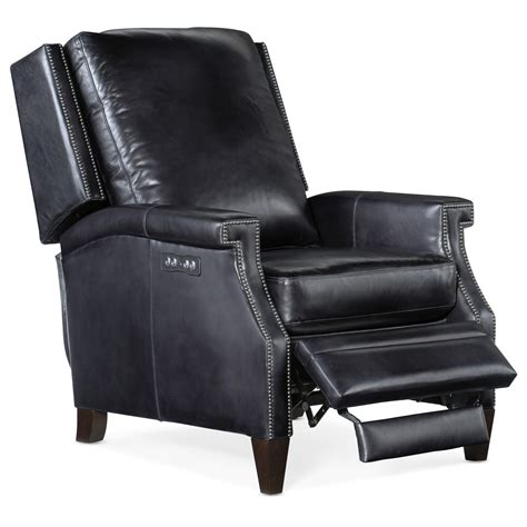 Hooker Furniture Collin Transitional Power Leather Recliner With Power