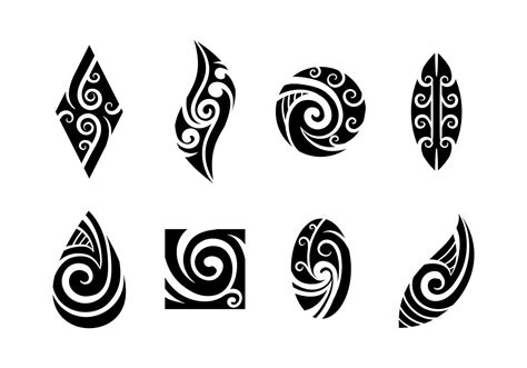 Set Of Koru Maori Vector Koru Tattoo Maori Tattoos Maori Tattoo Frau