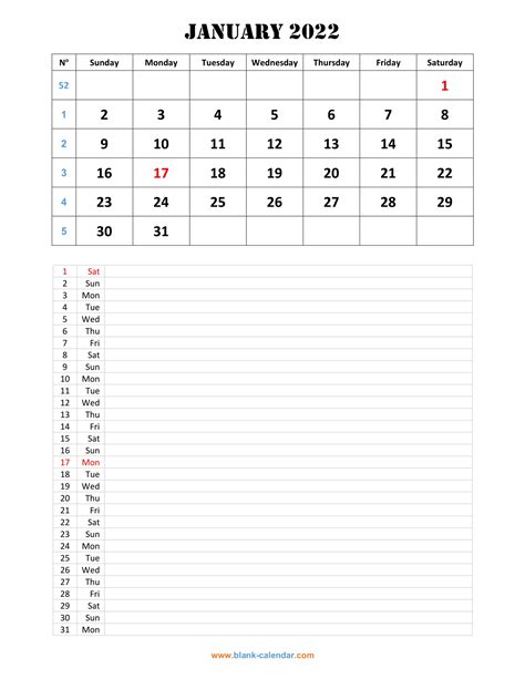 Free Blank Month Calendar 2022 2022