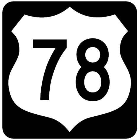 Highway 78 Sign With Black Border Sticker