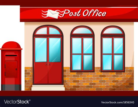 Post Office Royalty Free Vector Image Vectorstock
