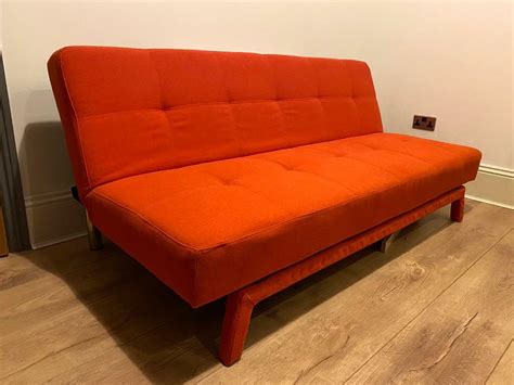Sofa Bed Orange Click Clack Style Yoko From Made In Liverpool City