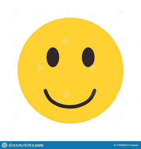 Smiley Face Emoji Symbol Icon Isolated Vector Stock Vector