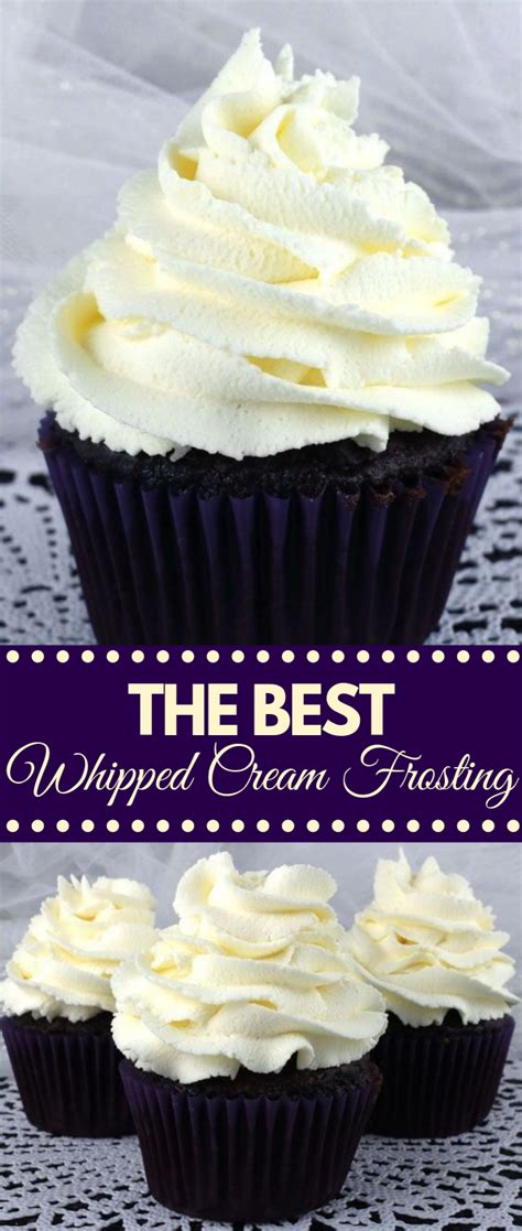 Whipped cream is at its best right after you whip it. THE BEST WHIPPED CREAM FROSTING #dessert #creamcake
