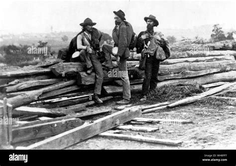 Tres Soldados Confederados Estados Unidos La Guerra Civil 1861 1865