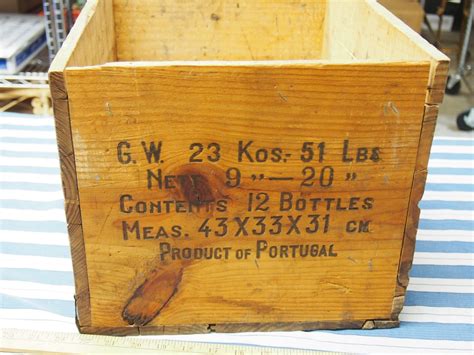 Antique Wooden Kopke Brandy Crate