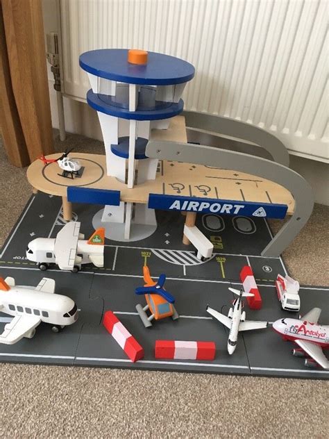Elc Wooden Airport Complete With Additional Aeroplanes In Poole