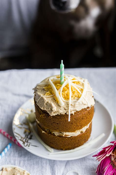 Since i find an excuse to bake for just about every other occasion i couldn't let my dog's birthday pass without letting him enjoy a special cake. Mini Dog Birthday Cake | The Almond Eater
