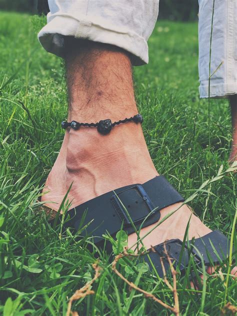 Mens Black Anklet Elegant Anklet Tourmaline And Labradorite Bracelet