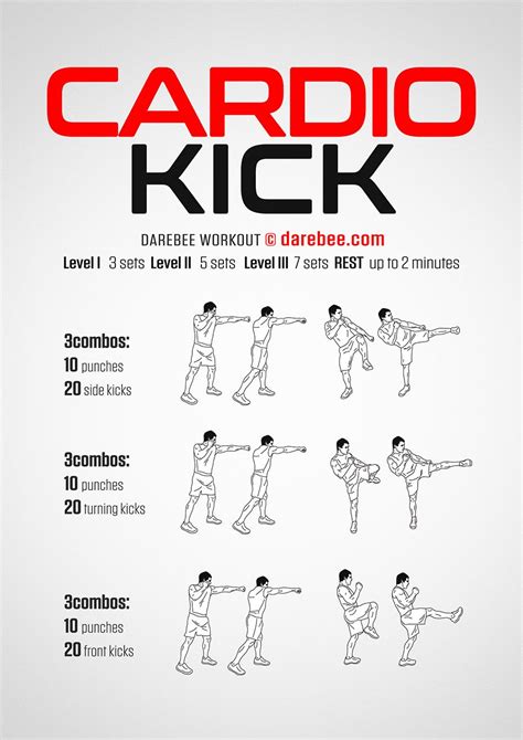Cardio Kick Workout Kickboxing Workout Cardio Workout Plan Workout