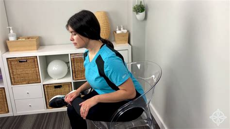 Seated Figure Four Hip Stretch Covid Physical Therapy Exercise