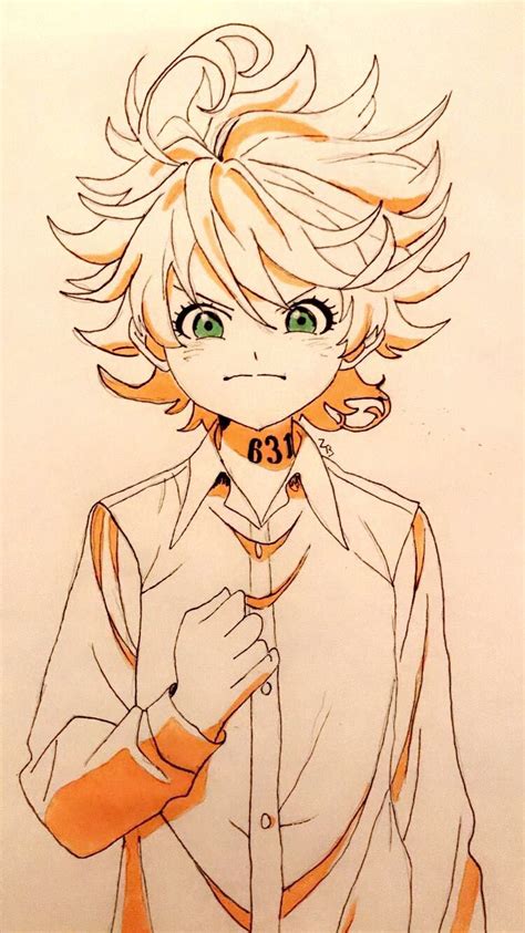 Emma 63194 The Promised Neverland Anime Sketches Drawing Poses